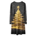 thumbnail image 5 of Splozh Robe d'Automne pour Tout-Petites Filles Robe de Noël pour Fille Imprimé Bal Fête Fête de Noël Robes pour Fille Noir, 5-6 Ans, 5 of 5