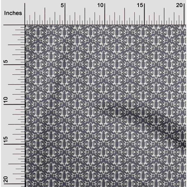 oneOone Viscose Jersey Fabric Floral Block Print Sewing Fabric BTY 60 Inch Wide