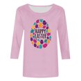 thumbnail image 4 of EGNMCR Easter Chemise Imprimée T-Shirts Graphiques pour Femmes Mode Décontractée de Noël Col Rond Imprimé Blouse Manches 3/4 T-Shirt Blouses T-Shirt pour Femmes, 4 of 4