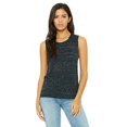 thumbnail image 1 of Bella Canvas Womens Flowy Scoop Blended Muscle Tank, S, Black Marble, 1 of 3