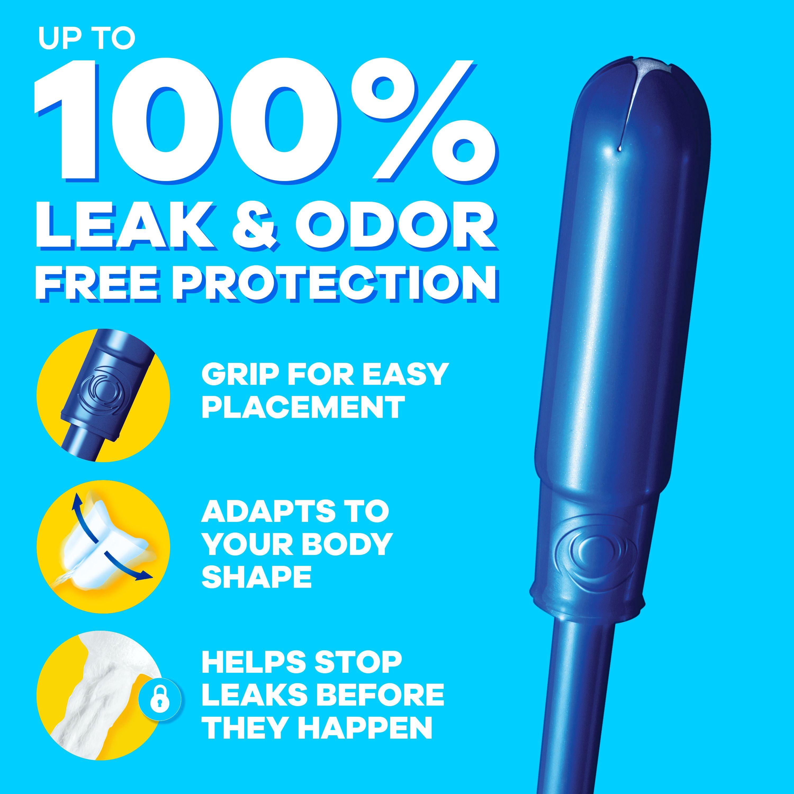 Tampax Pearl Tampons, with LeakGuard Braid, Super Absorbency, Unscented