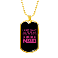 thumbnail image 2 of Chien Maman Rose Collier en Acier Inoxydable Ou 18k or Chien Tag 24" Chaîne, 2 of 8
