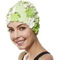 thumbnail image 4 of Bonnet de Bain à Pétale Floral pour Femmes – Style Rétro Vintage Bonnet de Bain pour Cheveux Longs et Courts, 4 of 5