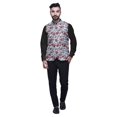 thumbnail image 3 of Atasi Floral Printed Wedding Jackets For Men Nehru Jacket Waist Coat For Festive Season-X-Large, 3 of 6