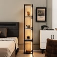 thumbnail image 4 of Costway 64" Modern Shelf Floor Lamp with  3-Level Dimmable LED Bulbs and Rotatable Poles, 4 of 10
