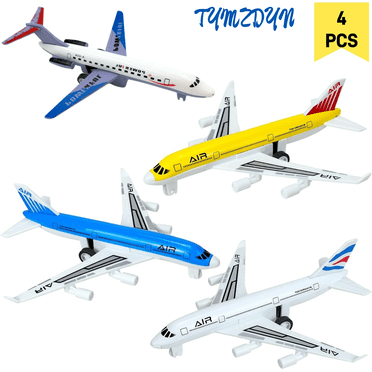 Airplane Toys , Metal Plane Pull Back Airplane Toys for 3 4 5 6 Years Old Boys Girls, Die Cast Aircraft Plane Models, Kids' Play Vehicles Aeroplane Airplanes for Kids Birthday Easter Gifts