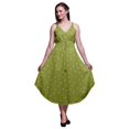 thumbnail image 1 of Bimba Robe à Imprimé Floral pour Femme, Bretelles Spaghetti, Col en V, Midi, Tenue de Plage - Très Petit, 1 of 1