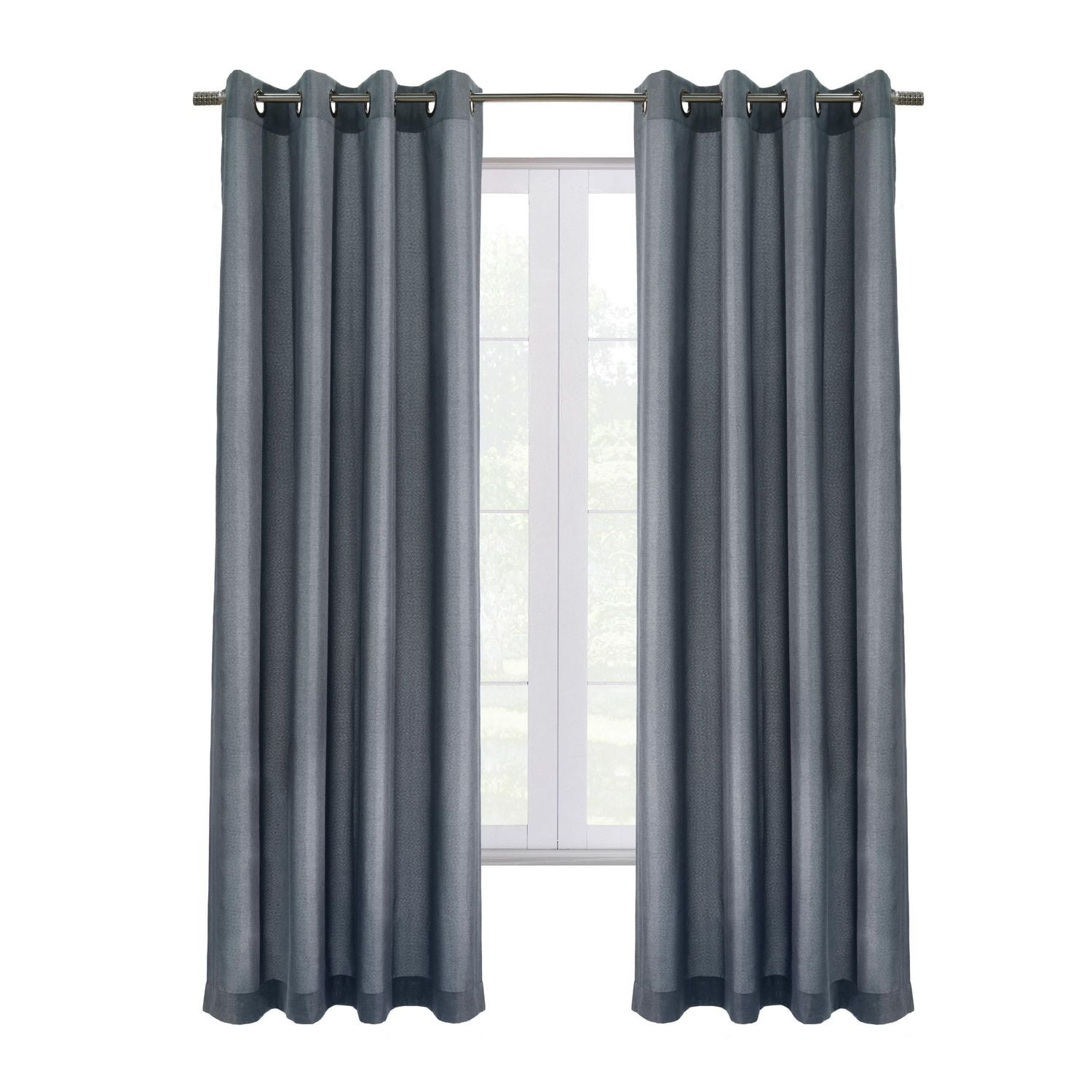 Peru pair de rideaux à oeillets 100% opaques par Thermaplus - 52 po x 108 po, bleu