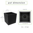 thumbnail image 2 of Tierra Verde 14" x 14" Citadel Square Planter In Slate, Made from recycled materials, 2 of 6
