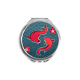 thumbnail image 1 of Red Fish Japan Chinese Lucky Hand Compact Mirror Round Portable Pocket Glass, 1 of 3