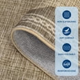 thumbnail image 4 of HOMERRY 5' x 7' Modern Scalloped Pattern Geometric Border Area Rug for Living Room Non Slip Washable Carpet, Light Brown, 4 of 5
