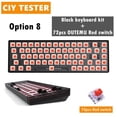 thumbnail image 2 of Tester68 Mechanical Keyboard Kits 2.4G/Bluetooth 5.0 black option 8, 2 of 9