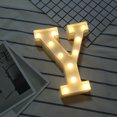 thumbnail image 2 of Fridja Alphabet LED Letter Lights Light Up White Plastic Letters Standing Hanging Y, 2 of 3