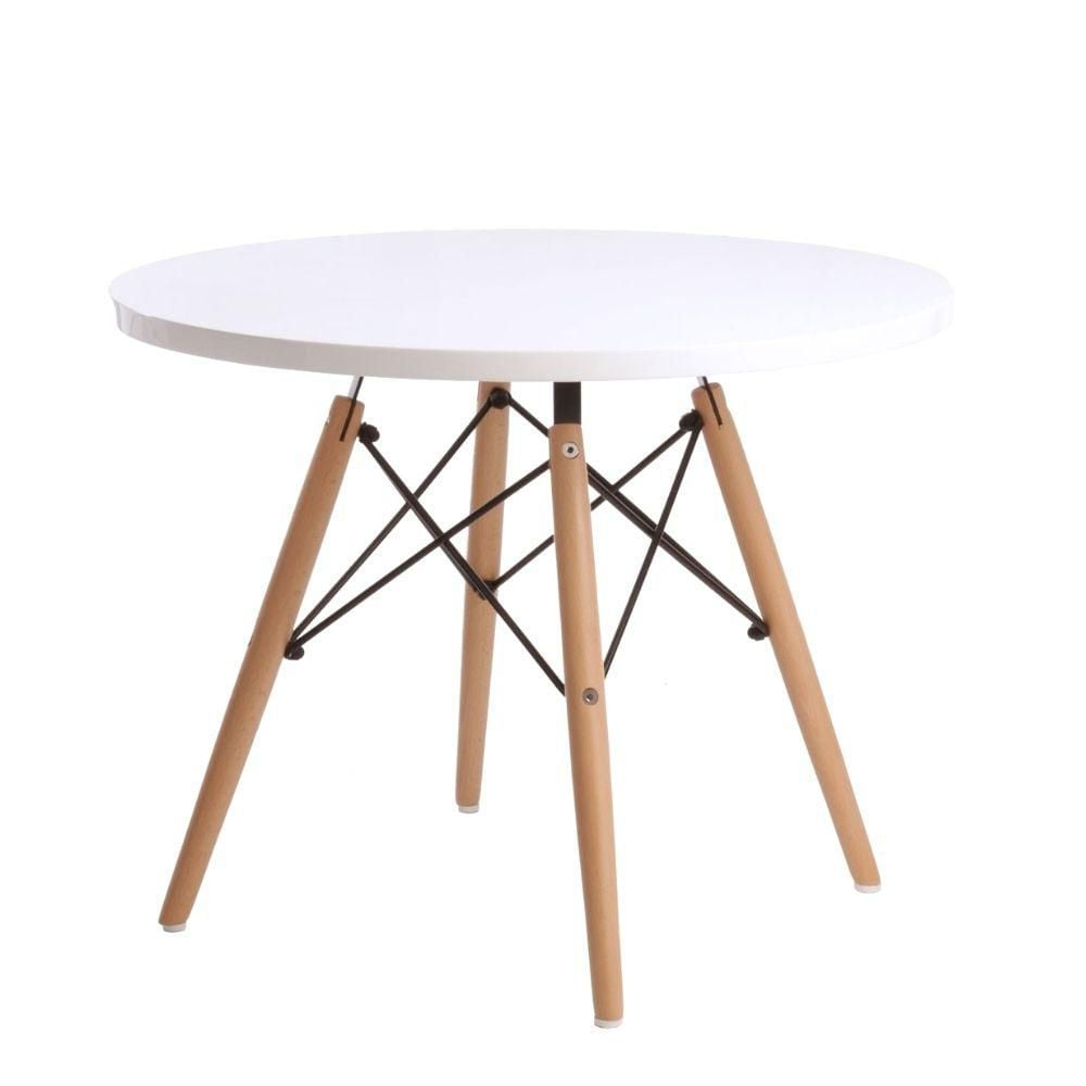 Poste de travail pour enfants – Ensemble table et 2 chaises pour enfants avec pieds en bois naturel, sièges blancs et plateau de table blanc, meubles élégants et fonctionnels pour salles de jeux et es