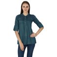 thumbnail image 1 of Haut Décontracté Été Robe d'Été Unie Tunique Boho Coton Vêtements pour Femmes, 1 of 4