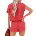 thumbnail image 3 of Penkiiy Jumpsuits for Women Womens Summer Solid ColorMini Strappy Casual Rompers Short Jumpsuit Red S Jumpsuits, 3 of 6
