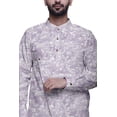 thumbnail image 3 of Atasi Designer Kurta Pajama For Men Printed Angrakha Kurta Set Summer Clothing, 3 of 3