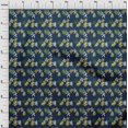 thumbnail image 4 of oneOone Polyester Spandex Navy Blue Fabric Leaves Craft Projects Decor Fabric Printed By The Yard 56 Inch Wide, 4 of 5