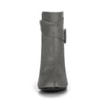thumbnail image 3 of Unique Bargains Women's Round Toe Chunky Heel Zip Heeled Boots Ankle Booties, 3 of 7