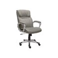 thumbnail image 2 of Serta Executive Office Chair Ergonomic Computer Upholstered Layered Body Pillows, Contoured Lumbar Zone, Black Base, Fabric, Grey/Silver, 2 of 7
