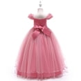 thumbnail image 4 of WEAIXIMIUNG Robes Florales pour Ados 10-12 Robe pour Enfants Robe Ligne Épaule Fille Robe de Performance Longue Robe à Pommeau Robe de Fête, 4 of 9