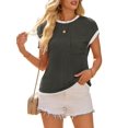 thumbnail image 3 of T-shirts à Manches Courtes pour Femmes Vert m, 3 of 7
