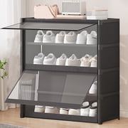 Chmadoxn Shoe Rack for Closet,Closet Organizers and Storage, Shoe Rack Shoe Rack Storage Organizer With 5 Tiers Metal Shelves For Bedroom Closet Entry Dorm Room plastic Shoe Rack