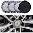 thumbnail image 2 of ShenMo Ensemble de 4 Enjoliveurs de Moyeu Compatibles avec Mercedes-Benz 75 mm - Bleu, 2 of 4