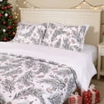 thumbnail image 2 of Gogreen Housse de Couette de Noël pour Lit Simple, Ensembles de Literie 3 Pcs en Microfibre Douce et Respirante, Housse de Couette Confortable à Motif, avec Fermeture Éclair (Noix de Noël), 2 of 8