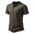 thumbnail image 2 of vdgthytj Short Sleeve T-Shirts for Men Button up Round Neck Slim Muscle Tees Lightweight Breathable Athletic Gym Shirts, 2 of 9
