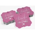 thumbnail image 4 of Inkdotpot Pack Of 50 Thanks From The New Wedding Paper Tags DIY Craft Bracket Shape Real Silver Foil Hang Tags, 4 of 7