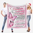 thumbnail image 2 of XZYG Personalized Custom Name Message Text Blanket from Dad & Mom to My Daughter Never Forget How Much I Love You Throw Blanket(40*50inch), 2 of 6