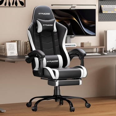 GTRACING GTWD-200 Ergonomic Gaming Chair with Adjustable Pillows and Footrest