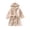Khaki, variant on Adorable Cartoon Themed Hooded Flannel Bathrobe for Toddler Kids Cozy Nightwear and Pajama Style Robe