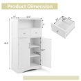 thumbnail image 3 of Costway Armoire de Salle de Bain sur Pied avec 2 Portes Blanc, 3 of 10