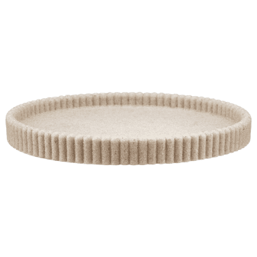 Bouclair Beige Sand Ribbed Tray