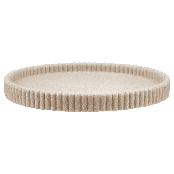 Bouclair Beige Sand Ribbed Tray