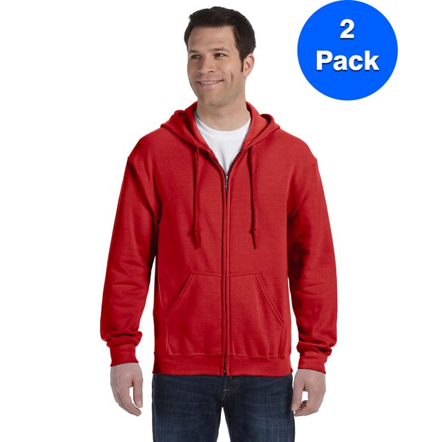 Gildan Sweat à Capuche Zippé Intégral pour Hommes - G186 (Lot de 2)