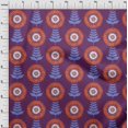 thumbnail image 4 of oneOone Cotton Cambric Violet Fabric Asian Block Floral Craft Projects Decor Fabric Printed By The Yard 56 Inch Wide, 4 of 4
