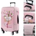 thumbnail image 5 of Travel Luggage Cover Suitcase Protector Fits 18-32 Inch Luggage Wheel Covers Patterned Travel Related Items Flower Luggage Protector Elastic Luggage Anti-scratch Suitcase Cover M, 5 of 5