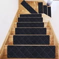thumbnail image 1 of Non-Slip Carpet Stair Treads 30x8in | Slip Resistant Indoor Rug Runner | Reusable | Washable Polyester | Coffee Beige | Secure Grip for Elders & Pets | Easy Install | Quiet Soft Layer, 1 of 6