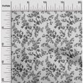 thumbnail image 2 of oneOone Cotton Cambric Light Gray Fabric Floral Craft Projects Decor Fabric Printed By The Yard 56 Inch Wide, 2 of 4