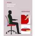 thumbnail image 4 of BestOffice Home Office Chair Ergonomic Mesh, Lumbar Support Rolling Swivel Adjustable Mid Back for Girls, Red, 4 of 7