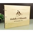 thumbnail image 2 of Rustic Wedding Wood Engraved Bride & Groom Advice Guestbook Photo Album Custom Scrapbook, 2 of 2