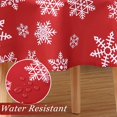 thumbnail image 4 of Nappe de Noël 60 Pouces, Nappe Ronde Extérieure d'Hiver Décorations de Noël Décoration de Table Couvre-Table de Salle à Manger, Ferme Noël Flocon de Neige Rouge pour Banquet Fête Cuisine Salle à Manger, 4 of 6
