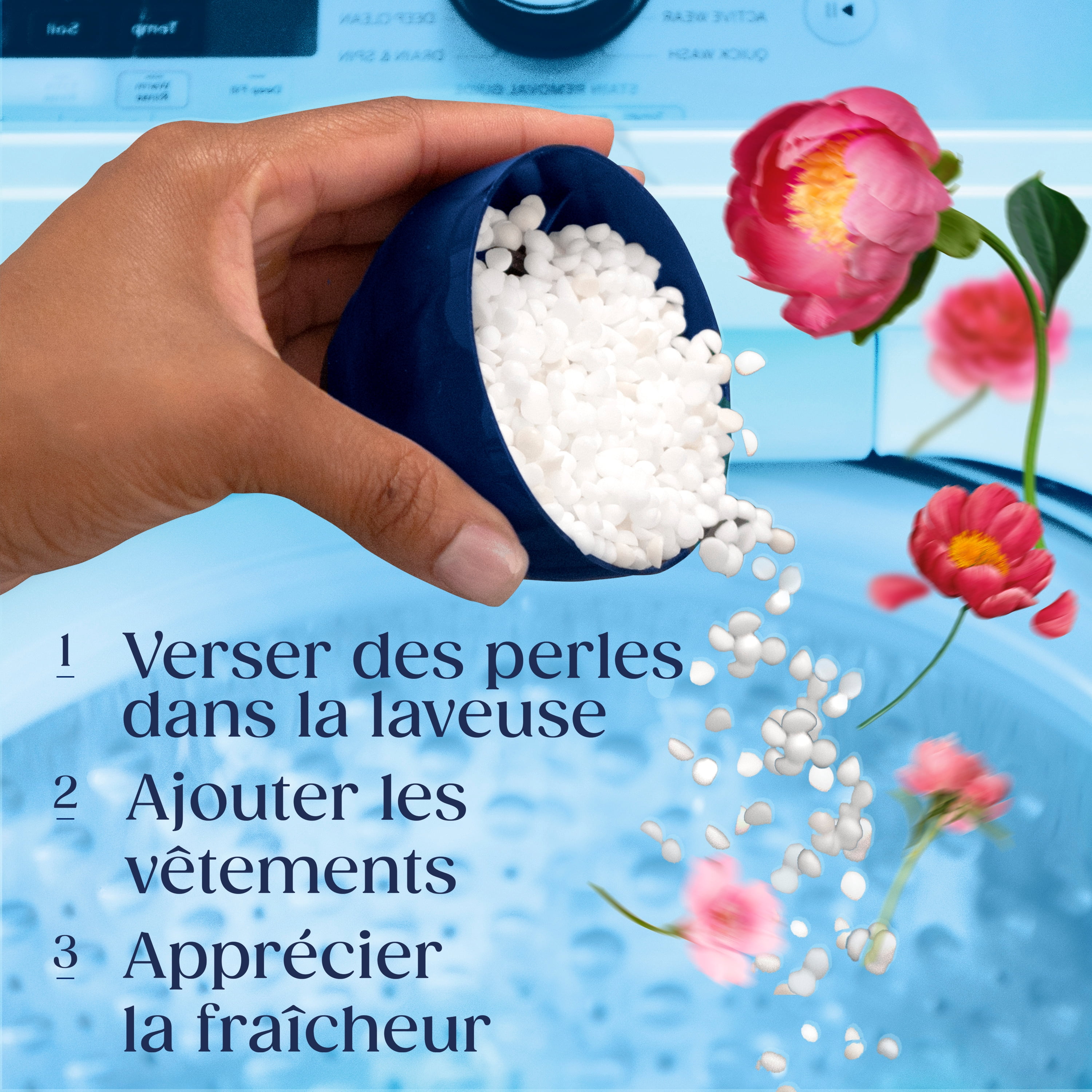Downy Boutique Botanicals In Wash Laundry Scent Booster Beads, PEONIA Scent, 598 g, Boutique Fragrances inspired by the Artistry of Nature