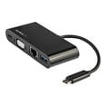 thumbnail image 1 of StarTech.com USB C Multiport Adapter, Mini USB-C Dock with Single Monitor VGA 1080p Video, 60W Power Delivery Passthrough, USB 3.1 Gen 1 Type-A 5Gbps, Gigabit Ethernet, Docking Station - Portable USB C Dock (DKT30CVAGPD) - Docking station - USB-C - VGA - 1GbE, 1 of 5