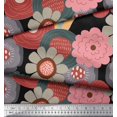 thumbnail image 3 of Soimoi Poly Georgette Fabric Flower Artistic Printed Fabric 1 Yard 52 Inch Wide, 3 of 3