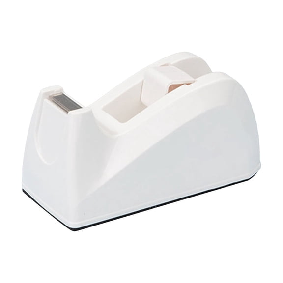 White S Tape Dispenser Equipped With Antiskid Base and Blades Smooth Rollers Suitable for Tape Cutters With A Width Within 18Mm Plastic Material White Small Size