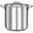 thumbnail image 1 of NutriChef 20 Qt Stainless Steel Stockpot with Lid, Heavy Duty Induction Pot Compatible with Gas, Induction, Ceramic, Glass and Halogen Cooktops, 1 of 8
